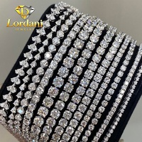 Bracelet tennis personnalisable en or massif 10k 14k 18k avec diamants de laboratoire IGI HPHT CVD DEF VS VVS