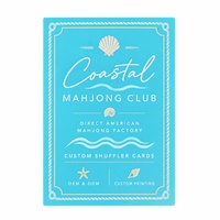 Mélangeur de tuiles de Mahjong Coastal, accessoires de jeu de plage estival, bleu turquoise