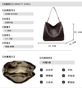 Nouveaux sacs à bandoulière de créateurs de mode, sacs à main en cuir véritable de haute qualité, sacs messager décontractés, sacs à main et pochettes pour femmes - Product Image 2