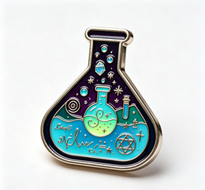Custom Enamel <b>Pin</b> Brooch Metal <b>Badge</b> Plated Flask Shape Soft and Hard Enamel Collectible Fashion Accessory - Product Image 2