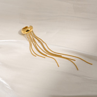 NOUVEAU BOUCLES D'OREILLES UNIQUES BRÉSILIENNES MEDUSA TAMPON CHANDELIER 2025 Dazan Plaqué Or 18k Hypoallergénique Bijoux de danseuse en acier inoxydable