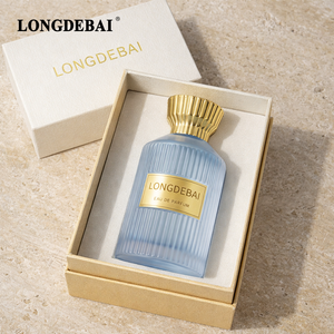 Factory Custom Crimp Empty Round Perfume <b>Bottle</b> 30ml 50ml 100ml Frosted Glass Perfume <b>Bottles</b> with <b>Plastic</b> Lids - Product Image 2