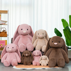 Simpatici giocattoli di <span class=keywords><strong>peluche</strong></span> con orecchie a goccia orecchie lunghe con orecchie bianche <span class=keywords><strong>rosa</strong></span> Beige <span class=keywords><strong>peluche</strong></span> con bambola di pezza rilassante stracci per bambini regalo di compleanno - Product Image 1