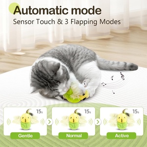 Juguete para Gatos de Peluche con Sonido de Pájaro Volador y Aleteador, Interactivo, Realista, de Piel Sintética, Automático, Amakihi - Product Image 3