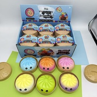 Mainan Silikon Bentuk Roti Tersenyum Berbubuk Emas Lucu, Lentur, Lambat Mengembang, Pereda Stres, Usia 14+, Buatan Zhejiang, Perdagangan Luar Negeri