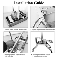 RVS professionele groentesnijder 1/4 inch 3/16 inch verstelbare handmatige ui komkommer citroen snijder keuken fruit snijmachine