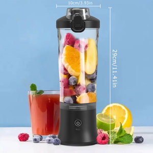 เครื่องปั่นส่วนตัวขนาด 600 มล. แบบพกพา ชาร์จผ่าน USB พร้อมไฟ LED สำหรับปั่นสมูทตี้ที่บ้านหรือกลางแจ้ง - Product Image 2