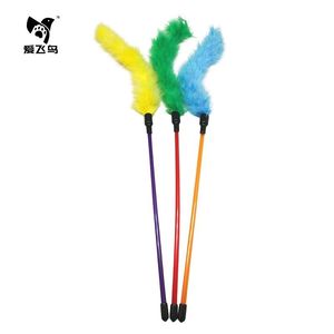 Love Flying <b>Cat</b> Feather Teaser Stick With Bell <b>Plush</b> Strip Interactive Toy For <b>Cats</b> Pet Playtime Fun - Product Image 3