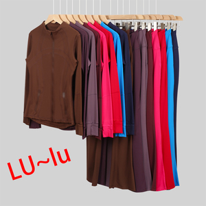 Ins Lulu Áo Khoác Chanh Xà Cạp Xác Định Áo Thể Thao Áo Ngực Quần Short Áo Liền Quần Ropa Deportiva Mujer Hoàn Chỉnh Trang Phục Yoga Bộ - Product Image 5