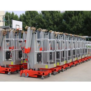 Platform pengangkat tiang tunggal vertikal, lift teleskopik aluminium Aloi mendorong sendiri - Product Image 5