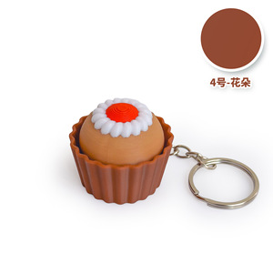 3D Printed PLA Plastic Dessert Clicker <b>Keychain</b> Creative Chocolate Button Fidget Toy Stress Relief Continuous Click Pendant - Product Image 4
