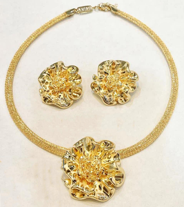 GDJWRI Set di Gioielli di Lusso in <span class=keywords><strong>Oro</strong></span> 24 <span class=keywords><strong>Carati</strong></span>, Set di Collane Placcate in <span class=keywords><strong>Oro</strong></span> Vero - Product Image 1