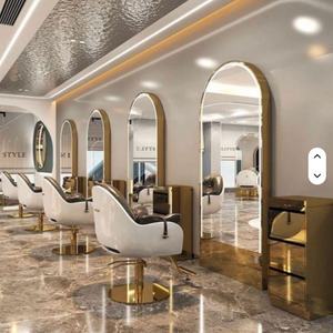 Wss Factory <b>Promotion</b> Commercial Double Sided LED <b>Mirror</b> for Barber Shop Hair Cutting Beauty Salon Makeup Modern Design Durable - Product Image 1