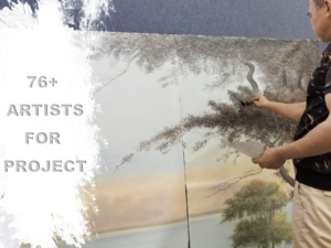 Cuadro de Paisaje Pintado a Mano, Gran Lienzo Colorido <span class=keywords><strong>para</strong></span> Decoración de <span class=keywords><strong>Comedor</strong></span>, Sala de Estar <span class=keywords><strong>y</strong></span> Hogar - Product Image 5