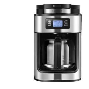 Máquinas de café digital programável, combo 2 em 1, moedor automático e fermentação elétrica com moedor