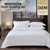 Ensemble de Draps de Lit Grand Lit Hôtelier de Luxe, Housse de Couette 1800, Choix Taille King, Blanc, 400 Fils