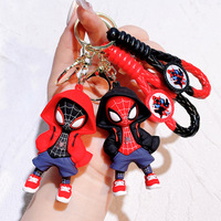 Llaveros de juguete de dibujos animados 3D de anime, llaveros de PVC Kawaii de League of Legends y Spider-Man, colgantes creativos de goma para coche y bolso, llavero.