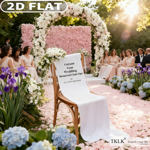 Персонализированный баннер на стул для свадьбы, с фото, текстом и узором, полиэстеровая табличка на стул в память о близких - Product Image 2