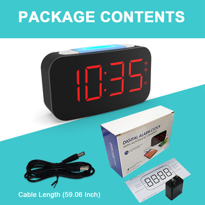 도매 저렴한 Zeit 홀터 Zh027AP 디지털 알람 시계 야간 조명 큰 숫자 2USB 충전 12 개월 보증-책상 시계 - Product Image 6