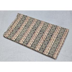 Cotton Fabric Bagru Kalamkari Block Print <b>Red</b> Black Pattern 43/44 Inches Width - Product Image 3