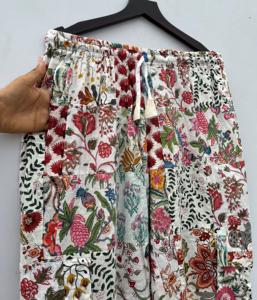 Patchwork Coton Pantalon Cargo Style Hippie Boho Indien Jogger Pyjamas Multipocketed Confortable Streetwear Pour Le Festival D'été - Product Image 3