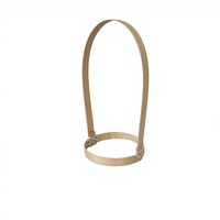 Petit panier rond en bambou tressé pour porte-gobelets de thé au lait et de café, artisanat populaire DIY, artisanat artistique