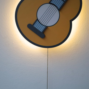 Interruptor de cable de tracción único con pilas <span class=keywords><strong>AA</strong></span>, luz de pared de madera blanca cálida de 2700K para decoración de granja de niños de guardería - Product Image 2