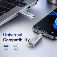 RapiData High Speed 2 in 1 Type-C OTG USB 3.0 Flash Drive Paduan Seng Putar Ganda Dual Drive Memory Stick CE