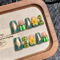Colección Seamless: Uñas Acrílicas Francesas 3D Curvadas Tipo Pico de Pato, Hechas a Mano, de Cobertura Completa, PMMA, Personalizadas OEM ODM
