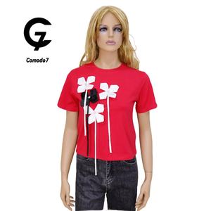 Comodo7 Tee Crop Tops Tee Shirt Sexy Mince Chemise Vierge pour Femme 100% Coton Haute Qualité Crop Top Femmes T-shirt En Gros - Product Image 2