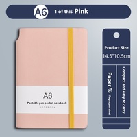 En stock A6 Carnet de notes en cuir Mini et pratique pour transporter un bloc-notes étudiant simple et élégant pour les notes de réunion