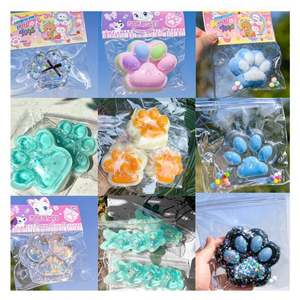 Wholesale Customized <b>Cat</b> Paw <b>Squishy</b> Toys Soft TPR Material Slow Rising Mochi Texture Kawaii Stress Ball Bulk Order Squeeze Toys - Product Image 5