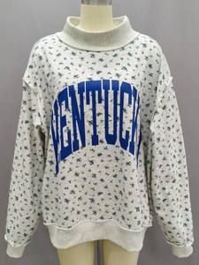 カスタムロゴ文字女性用特大長袖リバーシブルプルオーバースウェットシャツ刺繍プリントモックネックパーカー冬秋 - Product Image 3