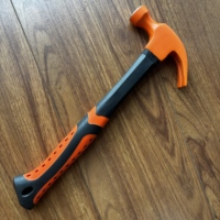 Marteau à griffes de qualité industrielle 16 oz avec manche en fibre de verre et TPR, acier au carbone 45, outil à main pour la construction, personnalisable OEM