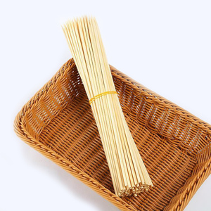 Brochettes en bambou durables à <span class=keywords><strong>pointe</strong></span> ronde de 8 pouces, 2,5 mm de diamètre, de qualité alimentaire, pour grillades en extérieur - Product Image 2