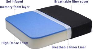 เมมโมรี่โฟมความหนาแน่นสูงสำหรับเก้าอี้รถเข็นสำหรับสำนักงาน-ห้องครัว-เก้าอี้รถยนต์ความดันเจ็บและบรรเทาอาการปวดกระดูกก้นกบ - Product Image 2