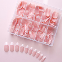 Faux Ongles Français Réutilisables Mignons en Gros, Rouge Moyen Amande Blanc, Design Carré Personnalisé en ABS pour Usage Quotidien, Cadeaux DIY pour Filles