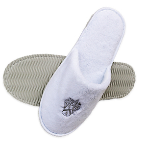 Sang trọng màu trắng sang trọng san hô lông cừu Spa S Dép bán buôn Spa đánh <span class=keywords><strong>saxon</strong></span> đóng ngón chân thêu logo Dép dùng một lần - Product Image 3