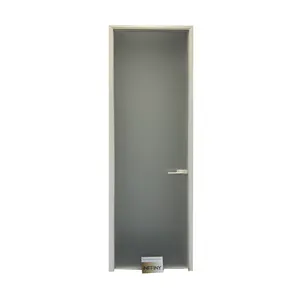 Porte en aluminium pour maison moderne Porte battante double en verre trempé pour la cuisine