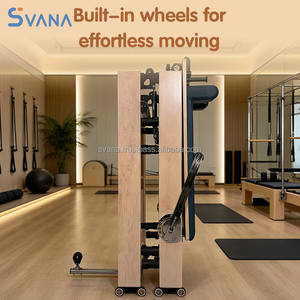 Lit de Pilates pliable en érable professionnel, durable, à résistance réglable, pour studio de Pilates et bien-être - Product Image 3