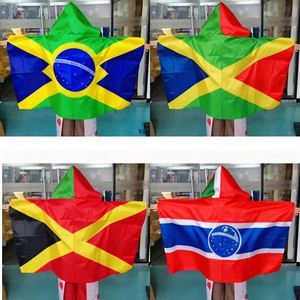 Drapeaux sportifs en polyester imprimés sur mesure pour la Coupe du Monde 2026 à usage promotionnel - Drapeaux nationaux sud-américains du Brésil et d'Argentine - Product Image 3