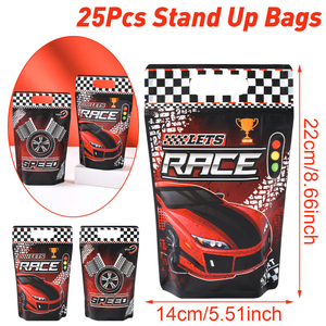 Sacchetti Decorativi 23*15,5cm con Unicorni, Sirene, Animali della Giungla, Fiocchi, Tema Corse, Sacchetti Regalo in Plastica per Caramelle e Frutta Secca - Product Image 6