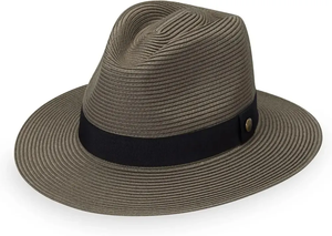 Chapeau Fedora en paille unisexe, chapeau de soleil Panama à large bord avec bande de ruban noir, chapeau Fedora respirant pour l'été, protection UV pour hommes et femmes - Product Image 6