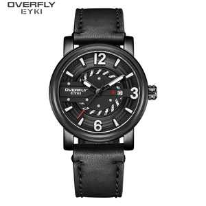 นาฬิกา <span class=keywords><strong>Overfly</strong></span> EYKI สำหรับผู้ชาย ปรับแต่งโลโก้ได้ ตัวเรือนสแตนเลส สายหนัง ระบบควอตซ์ แฟชั่น นาฬิกาเท่ๆ สำหรับผู้ชาย - Product Image 3