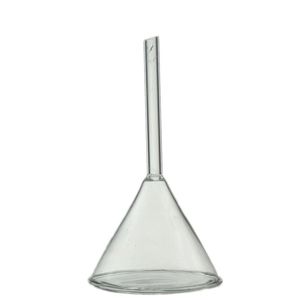 Entonnoir triangulaire en verre de 75 mm, instrument chimique, verrerie, consommables. - Product Image 1