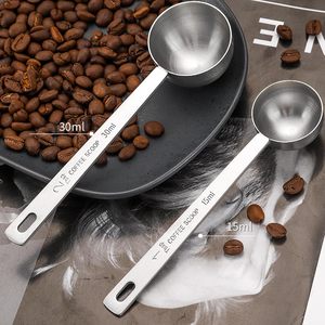 Juego de Cucharas Medidoras de Café de 15 <span class=keywords><strong>ml</strong></span> y <span class=keywords><strong>30</strong></span> <span class=keywords><strong>ml</strong></span> con Mango Largo, Cucharas de Acero Inoxidable para Té Suelto en Polvo - Product Image 4
