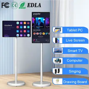 Most popular 21.5 27 Inch Display Lcd Touch Screen Indoor Android12 Advertising Digital Signage Stand by Floor Standing Smart TV