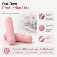 Haltères de Pilates en silicone souple antidérapant de 0,5 à 2,0 kg, personnalisables avec logo, faible MOQ, durables et portables pour l'aérobic – Vente en gros