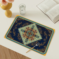 Set de table en cuir de style moderne minimaliste, haut de gamme, pour la maison, résistant à l'eau et à l'huile