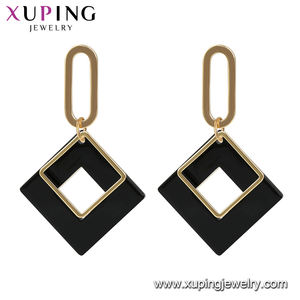 <span class=keywords><strong>E</strong></span>-1025 Xuping-pendientes acrílicos con forma cuadrada, joyería popular, cierre de tipo tuerca - Product Image 4
